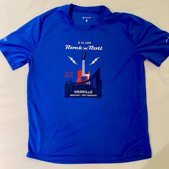 Rock-n-Roll Other - Rock-n-Roll Marathon 2018 Nashville Men's Blue Performance Tee